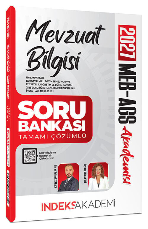 İndeks Akademi 2027 MEB-AGS Akademisi Mevzuat Bilgisi Soru Bankası Çözümlü - Emrah Vahap Özkaraca, Zeynep Salman İçli