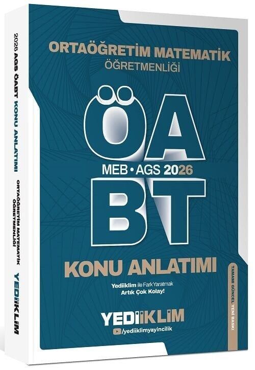 Yediiklim 2026 ÖABT MEB-AGS Lise Ortaöğretim Matematik Öğretmenliği Konu Anlatımı Yediiklim Yayınları