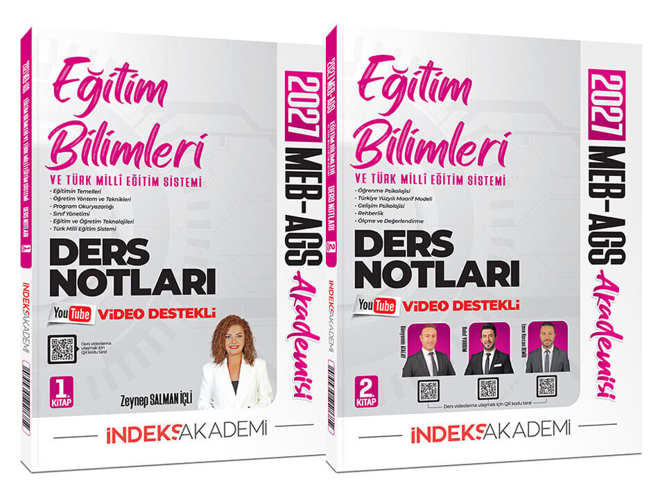 İndeks Akademi 2027 MEB-AGS Akademisi Eğitim Bilimleri ve Türk Milli Eğitim Sistemi Video Ders Notları Seti - Zeynep Salman İçli