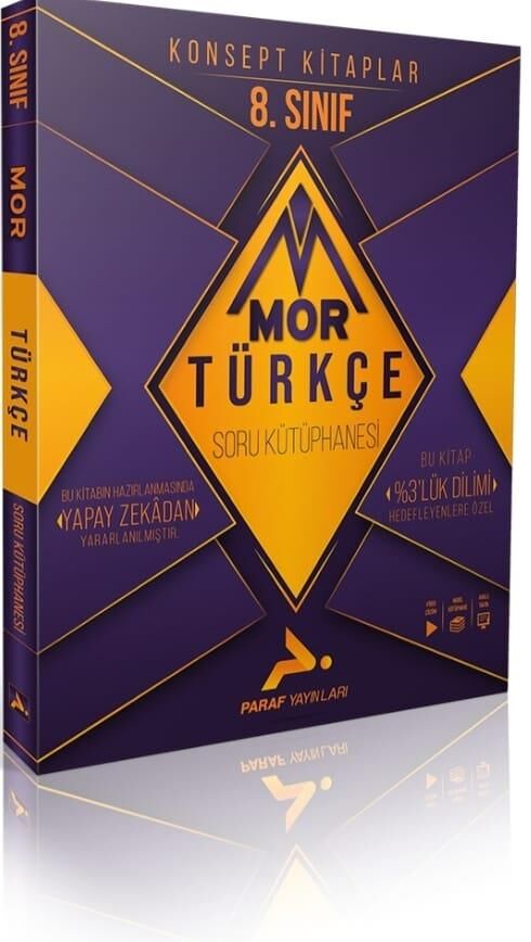 Paraf Yayınları 8. Sınıf LGS Türkçe Mor Soru Kütüphanesi