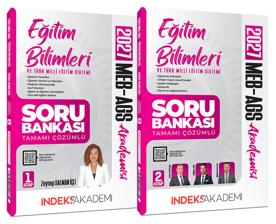 İndeks Akademi 2027 MEB-AGS Akademisi Eğitim Bilimleri ve Türk Milli Eğitim Sistemi Soru Bankası Seti Çözümlü - Zeynep Salman İçli