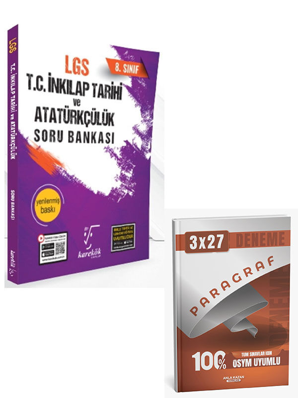 Karekök 2027 8.Sınıf LGS TC İnkılap Tarihi ve Atatürkçülük Soru Bankası+Anla Kazan Paragraf Deneme