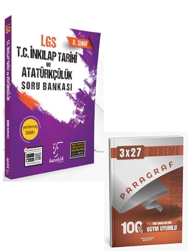 Karekök 2027 8.Sınıf LGS TC İnkılap Tarihi ve Atatürkçülük Soru Bankası+Anla Kazan Paragraf Deneme