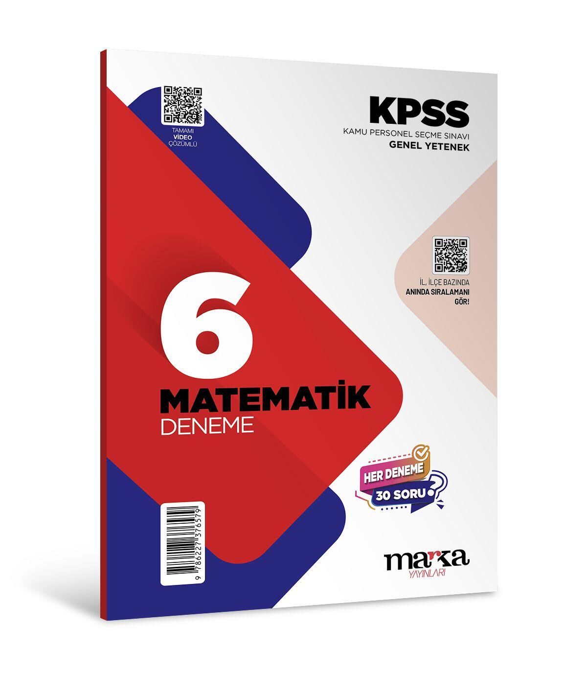 Marka 2026 KPSS Matematik 6x30 Deneme Video Çözümlü Marka Yayınları