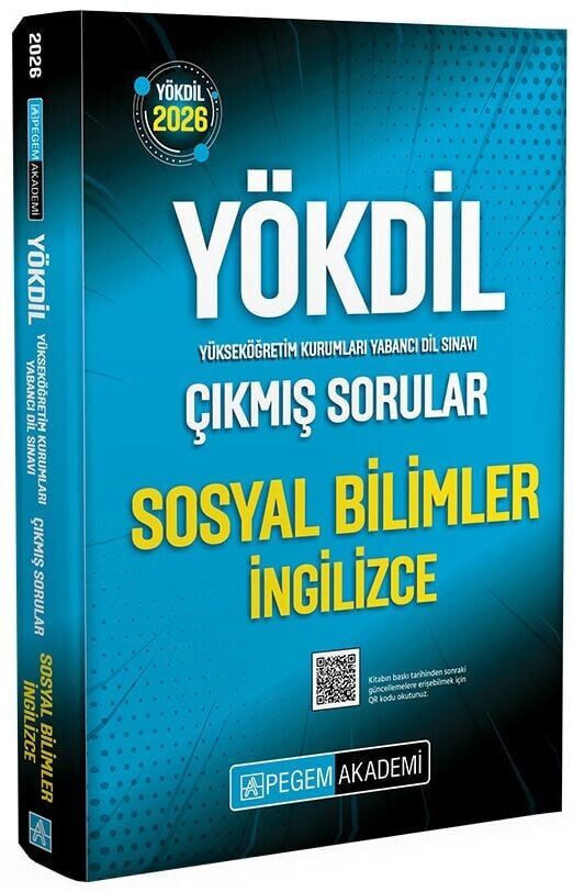 Pegem 2026 YÖKDİL Sosyal Bilimler İngilizce Çıkmış Sorular Çözümlü Pegem Akademi Yayınları