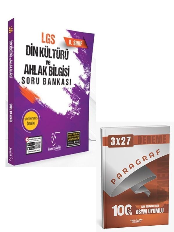 Karekök 2027 8. Sınıf LGS Din Kültürü ve Ahlak Bilgisi Soru Bankası+Anla Kazan Paragraf Deneme