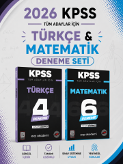 KPSS Tüm Adaylar İçin Matematik & Türkçe 10 Deneme Tamamı Çözümlü Evp Akademi
