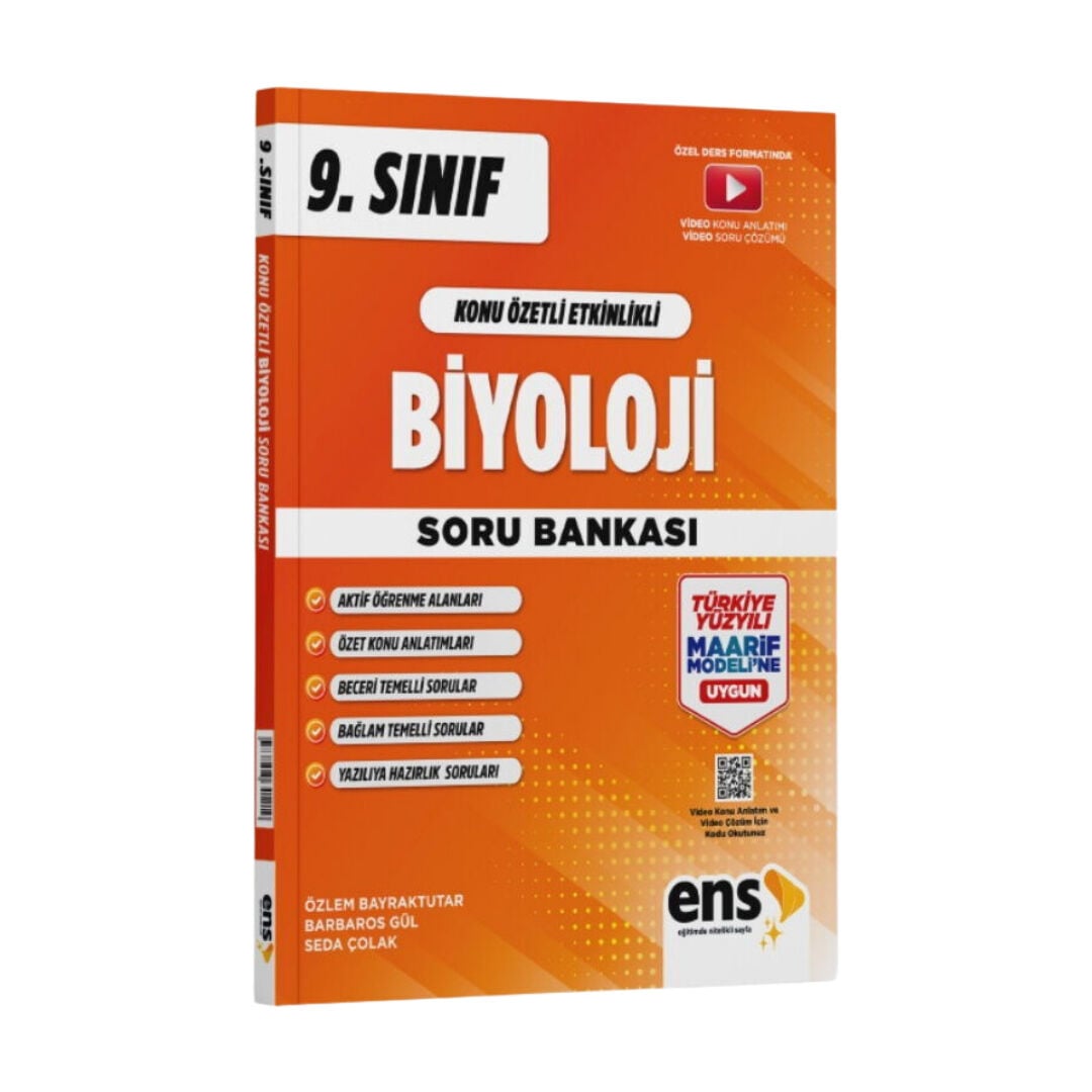 2027 ENS Yayıncılık 9. Sınıf Biyoloji Maarif Konu Özetli Soru Bankası