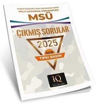 IQ Yayınları MSÜ 2025 Çıkmış Sorular Tıpkı Basım IQ Yayınları