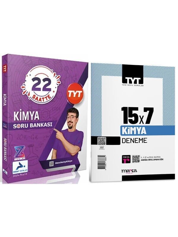 Paraf Z Takımı 22 Saatte TYT Kimya Soru ve Marka TYT 15x7 Kimya Deneme Seti