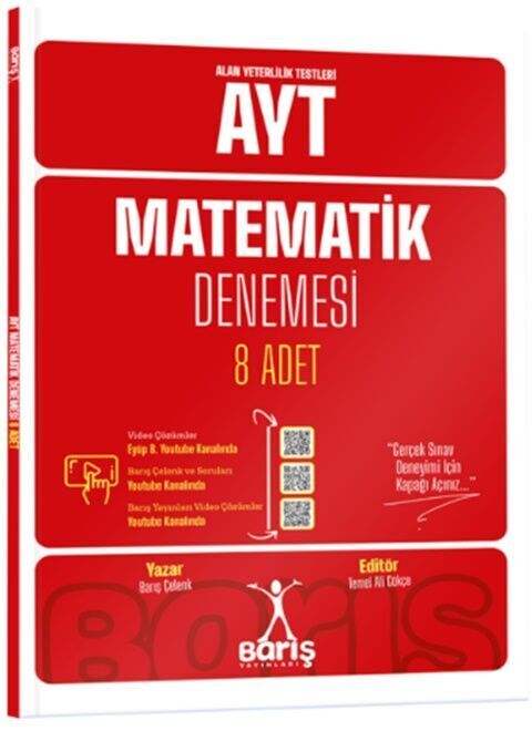 Barış YKS AYT Matematik 8 Deneme Çözümlü - Barış Çelenk Barış Yayınları