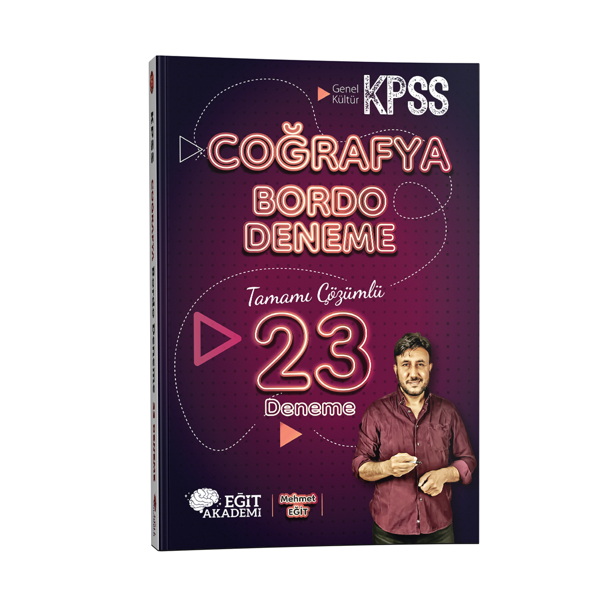 Mehmet Eğit KPSS Coğrafya Tamamı Çözümlü 23 Bordo Deneme Sınavı