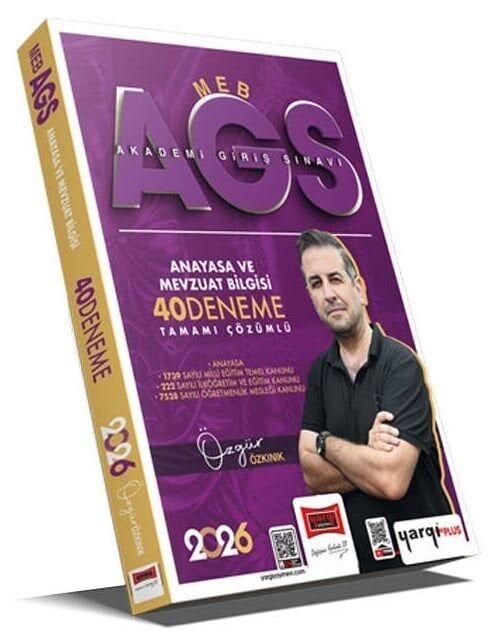 Yargı 2026 MEB-AGS Anayasa ve Mevzuat Bilgisi 40 Deneme Çözümlü - Özgür Özkınık Yargı Yayınları
