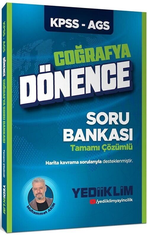 Yediiklim 2026 KPSS MEB-AGS Coğrafya Dönence Soru Bankası Çözümlü - Muhammet Akın Yediiklim Yayınları