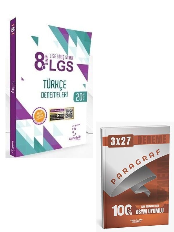 Karekök 2027 8. Sınıf LGS Türkçe 20 Deneme+Anla Kazan Paragraf Deneme