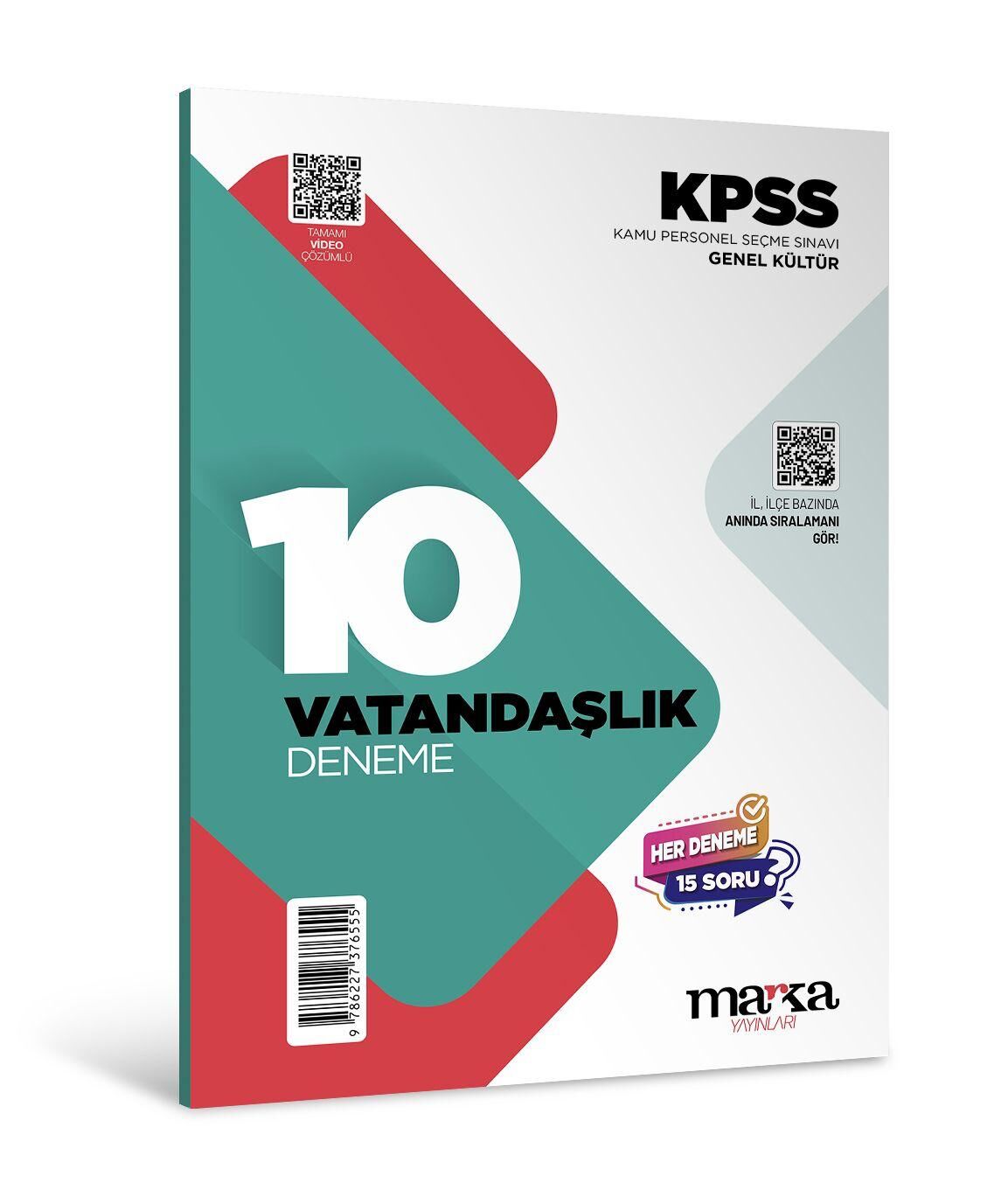 Marka 2026 KPSS Vatandaşlık 10 Deneme Çözümlü Marka Yayınları