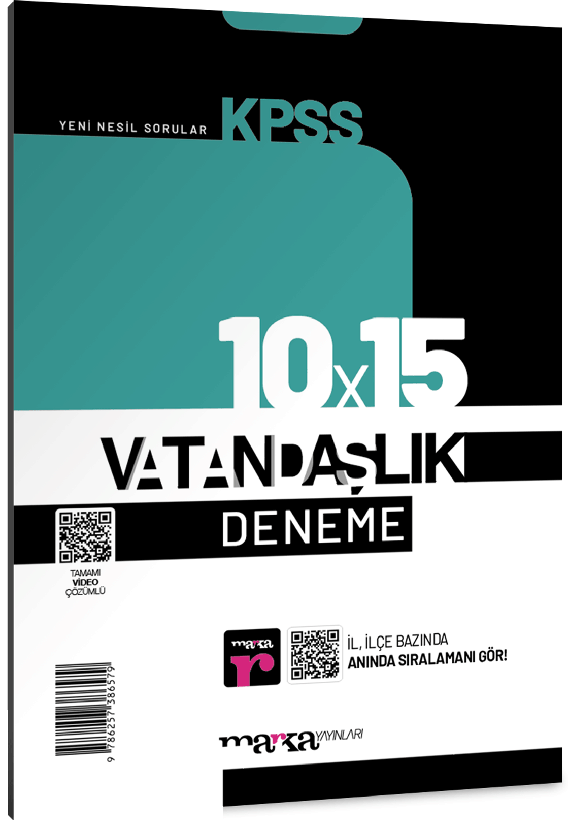 Marka 2025 KPSS Vatandaşlık 10x15 Deneme Video Çözümlü Marka Yayınları