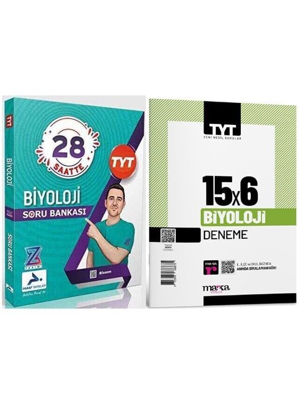 Paraf TYT Biyoloji Soru Z Takımı ve Marka TYT Biyoloji 15x6 Deneme Seti