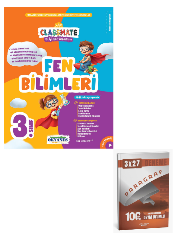 Okyanus 2027 3. Sınıf Classmate Fen Bilimleri Soru Bankası+ Anla Kazan Paragraf