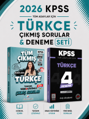 Dizgi 2026 KPSS Türkçe Çıkmış Sorular & KPSS Türkçe 4 Deneme EVP Akademi