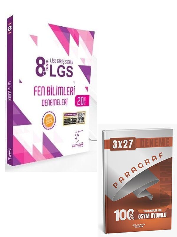 Karekök 2027 8. Sınıf LGS Fen Bilimleri 20 li Deneme+Anla Kazan Paragraf Deneme