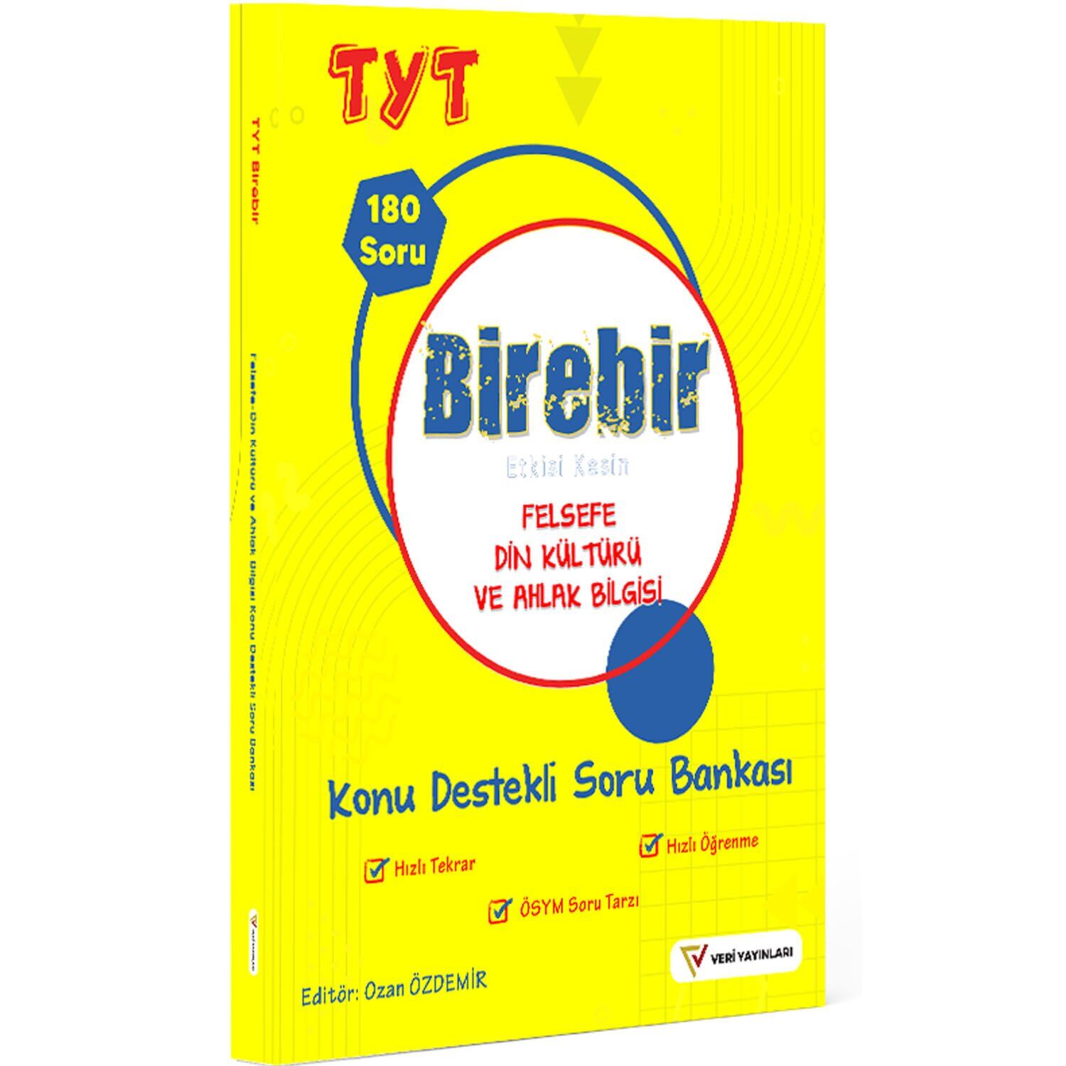 Veri Yayınları YKS TYT Felsefe Din Kültürü ve Ahlak Bilgisi Birebir Konu Destekli Soru Bankası