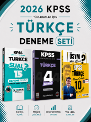 2026 KPSS Türkçe Deneme Seti Yediiklim + Dizgi Kitap + EVP Akademi Seti