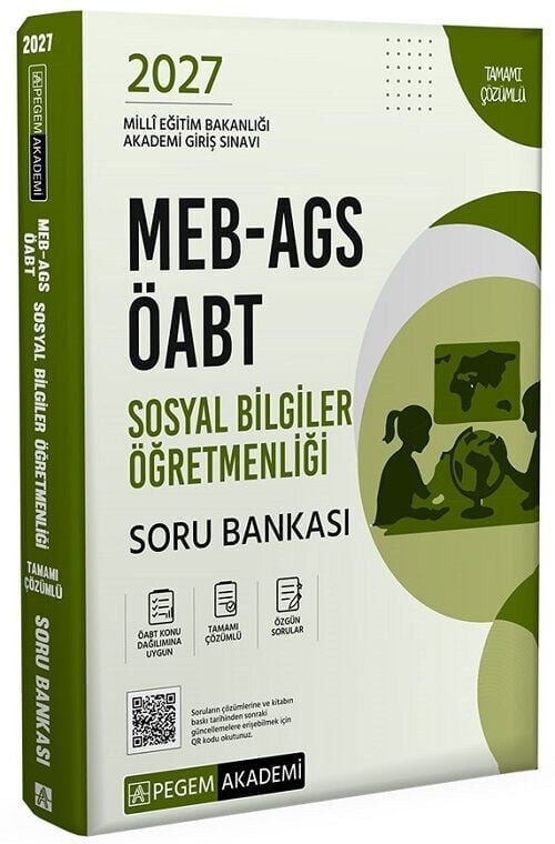 Pegem 2027 ÖABT MEB-AGS Sosyal Bilgiler Öğretmenliği Soru Bankası Çözümlü Pegem Akademi Yayınları