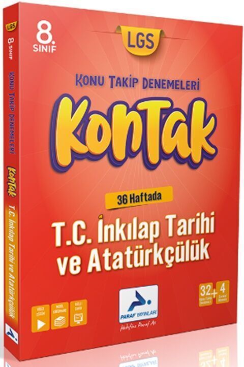 Paraf 8. Sınıf T.C. İnkılap Tarihi ve Atatürkçülük Kontak Konu Takip Denemeleri Paraf Yayın