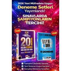 Yargı 2026 MEB-AGS Kilidi 20 Deneme & MEB AGS ÖSYM Ne Sorar 8 Fasikül Deneme Yediiklim Seti