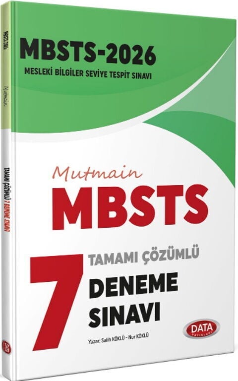Data 2026 MBSTS Mutmain 5 Deneme Çözümlü Data Yayınları