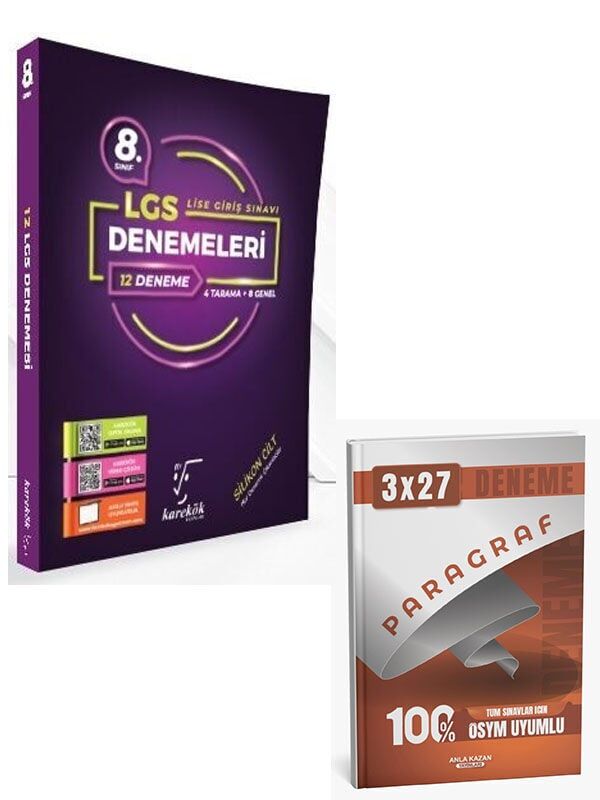 Karekök 2027 8. Sınıf LGS 12 Li Deneme Seti+Anla Kazan Paragraf Deneme