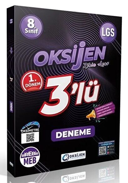 Oksijen 8. Sınıf LGS 1. Dönem Tüm Dersler Oksijen 3 lü Deneme Oksijen Yayınları