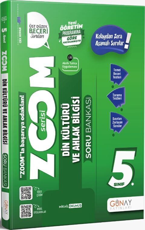 Günay Yayınları 5. Sınıf Din Kültürü ve Ahlak Bilgisi Zoom Soru Bankası