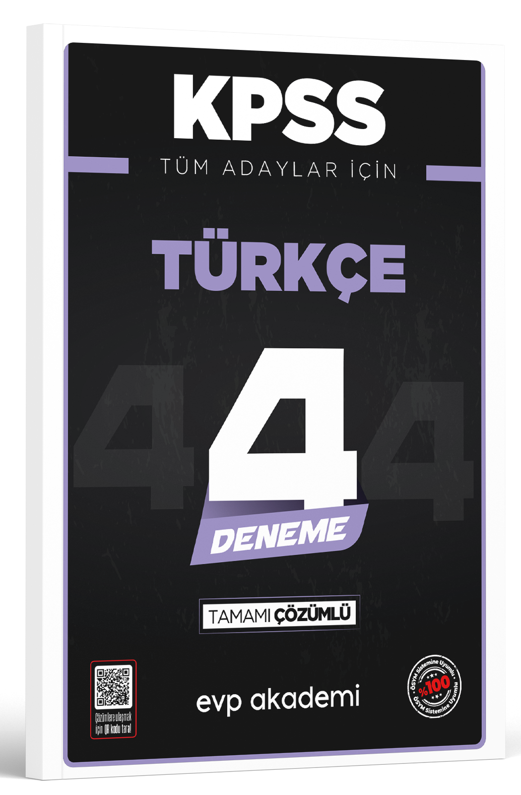 KPSS Tüm Adaylar İçin Türkçe 4 Deneme Tamamı Çözümlü EVP Akademi