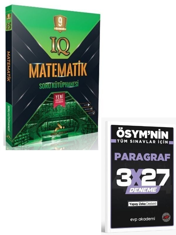 Paraf 2027 9. Sınıf Matematik Soru Kütüphanesi+ EVP Akademi Paragraf