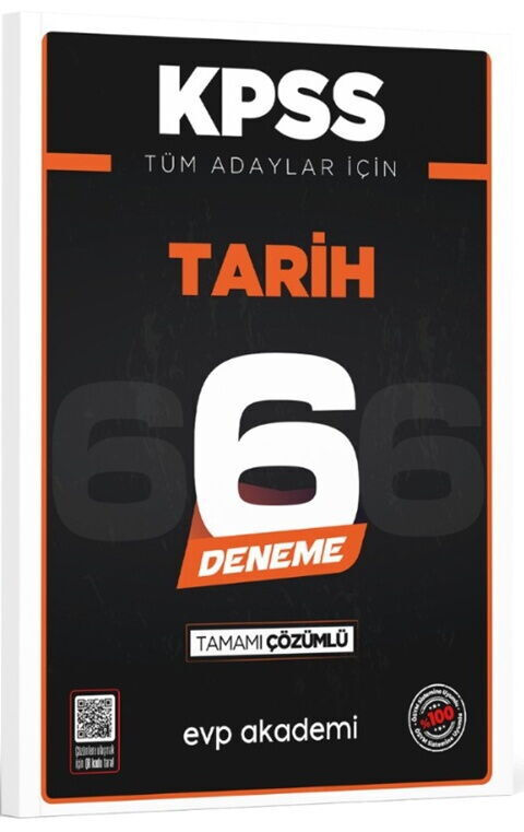 KPSS Tüm Adaylar İçin Tarih 6 Deneme Tamamı Çözümlü EVP Akademi