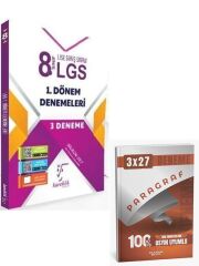 Karekök 2027  8. Sınıf LGS Tüm Dersler 1. Dönem 3 Deneme+Anla Kazan Paragraf Deneme