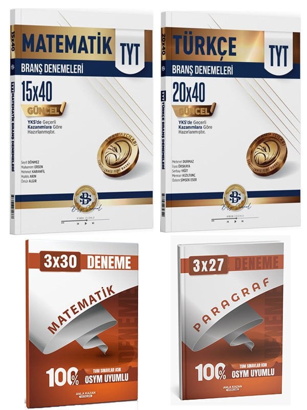 Anla Kazan + Bilgi Sarmal TYT Türkçe Matematik Deneme Seti 4 lü