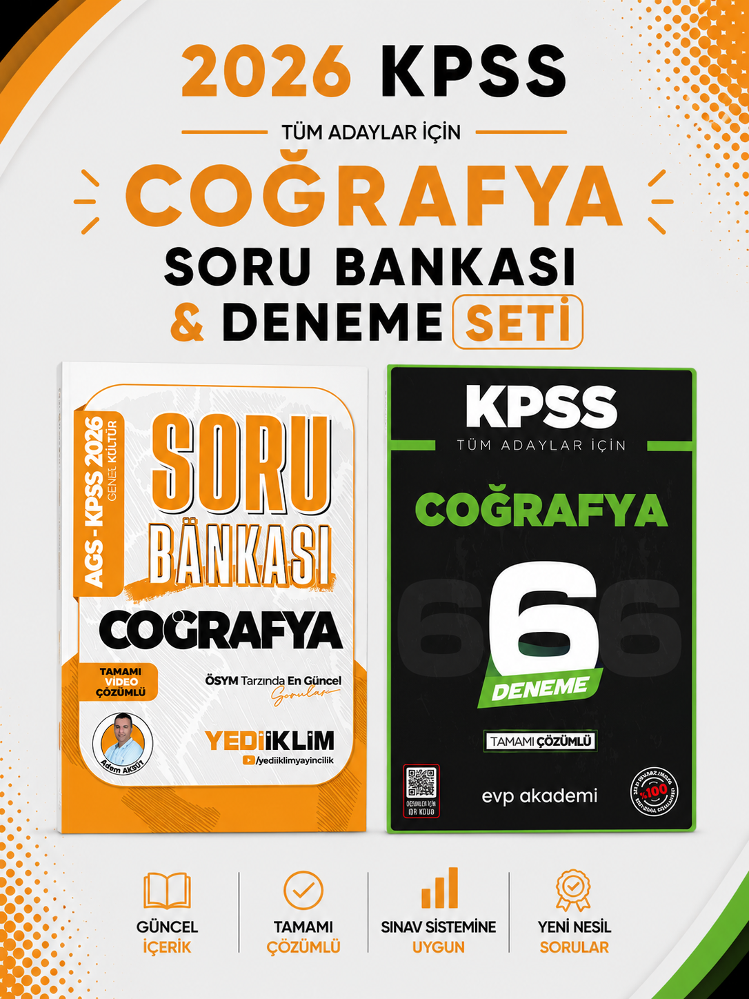 Yediiklim 2026 KPSS Coğrafya Soru Dünyası & KPSS Coğrafya 6 Deneme EVP Akademi
