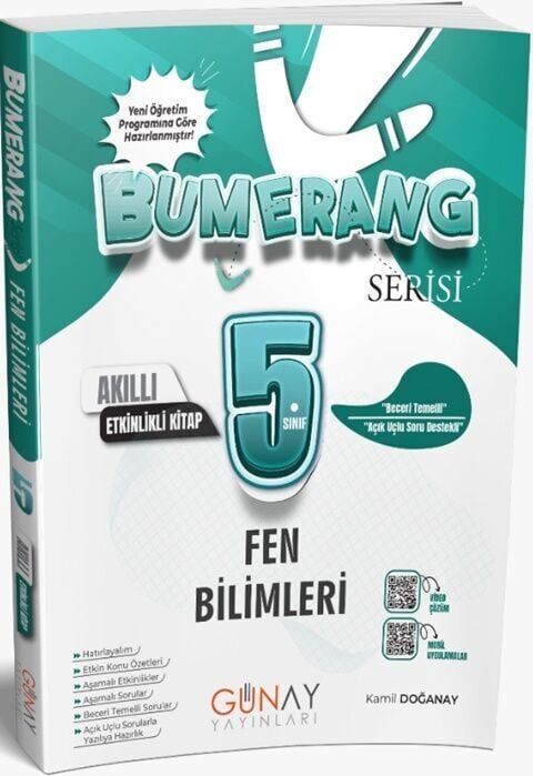 Günay Yayınları 5. Sınıf Fen Bilimleri Bumerang Etkinlikli Akıllı Defter Kitap