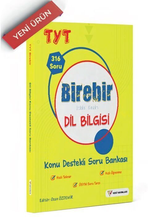 Veri Yayınları TYT Dil Bilgisi Birebir Konu Destekli Soru Bankası