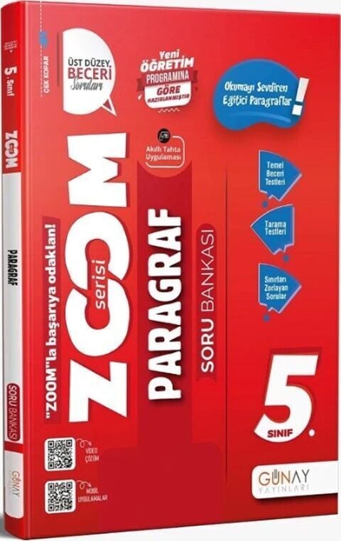 Günay Yayınları 5. Sınıf Paragraf ZOOM Soru Bankası