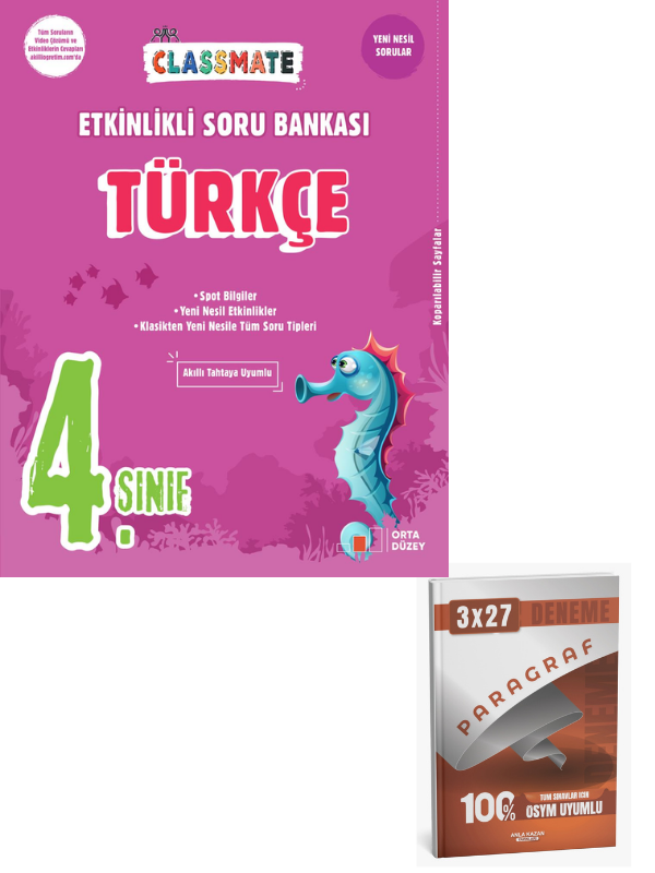 Okyanus 2027 4. Sınıf Classmate (ESB) Türkçe Etkinlikli Soru Bankası+ Anla Kazan Paragraf