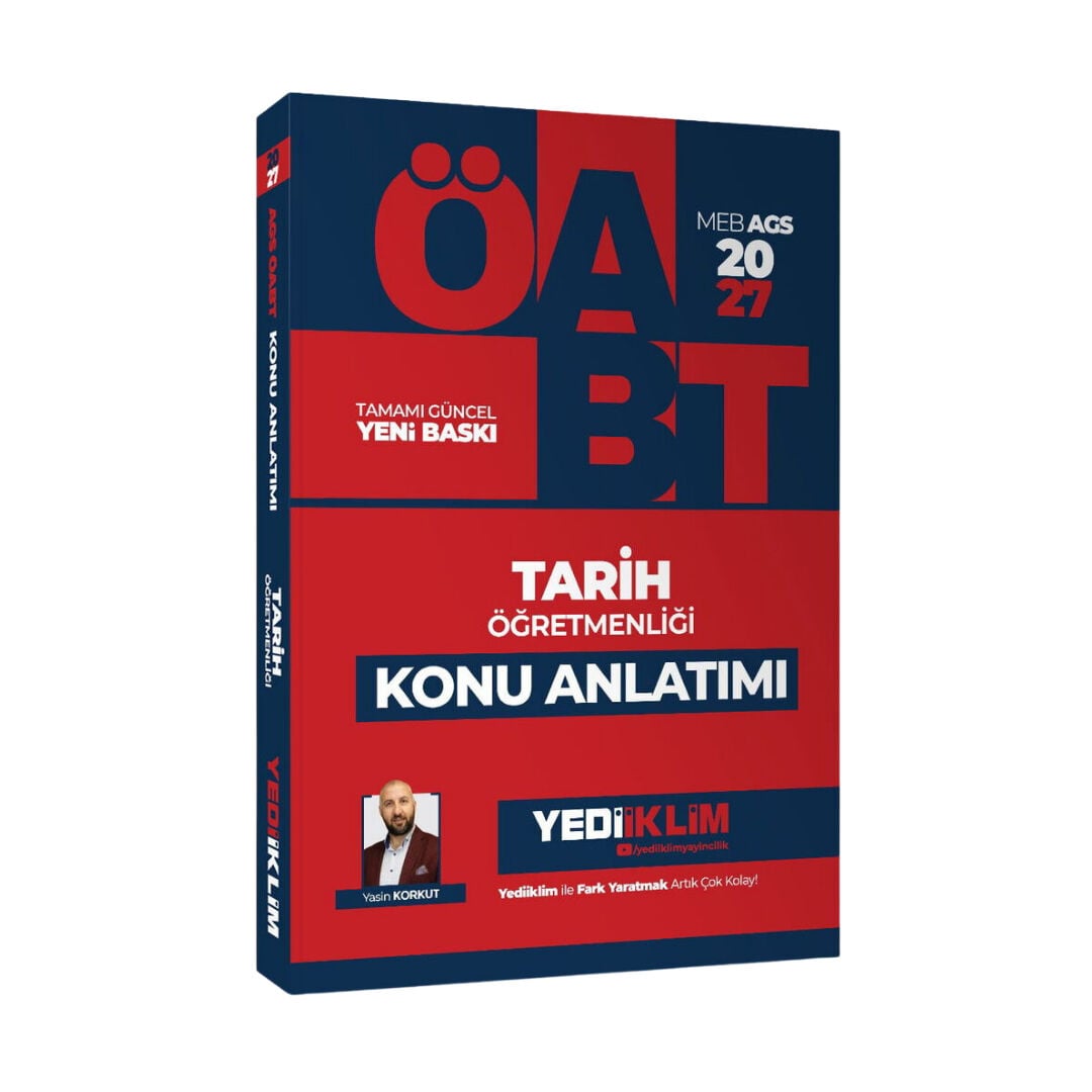Yediiklim Yayınları 2027 MEB-AGS ÖABT Tarih Öğretmenliği Konu Anlatımı - Yasin Korkut