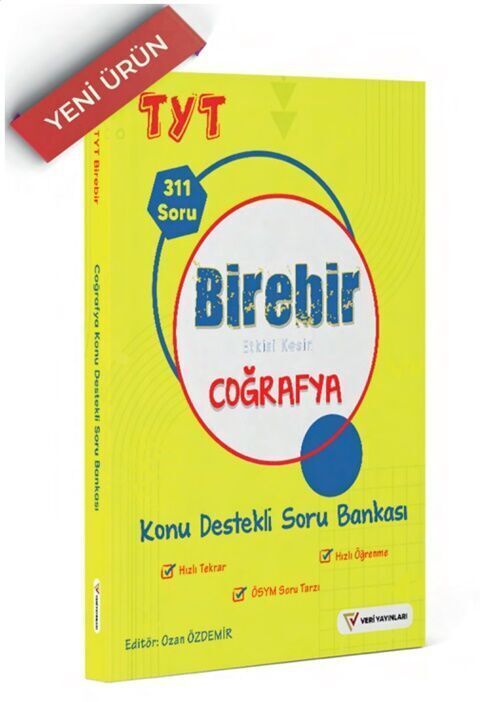 Veri Yayınları TYT Coğrafya Birebir Konu Destekli Soru Bankası