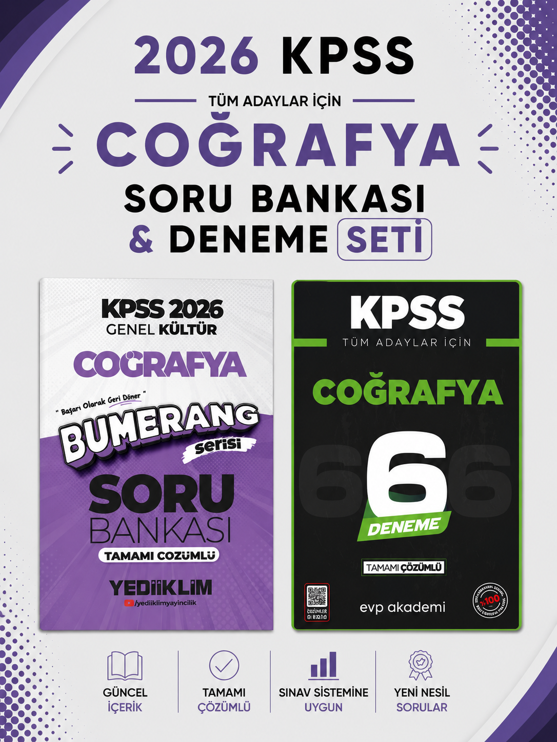 Yediiklim 2026 KPSS Bumerang Coğrafya Soru Bankası & KPSS Coğrafya 6 Deneme EVP Akademi