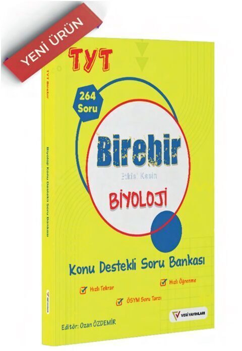 Veri Yayınları TYT Biyoloji Birebir Konu Destekli Soru Bankası