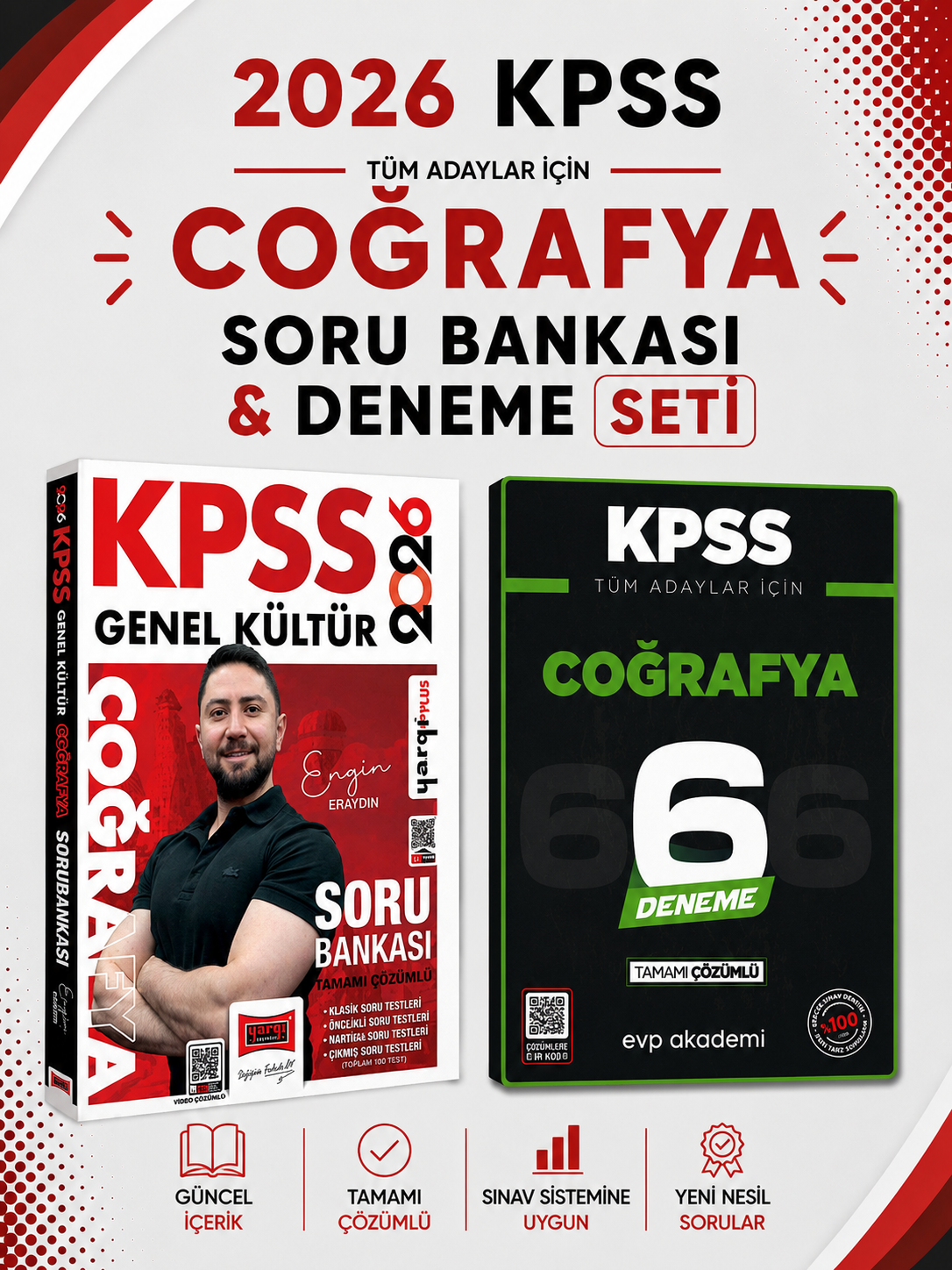 Yargı 2026 KPSS Coğrafya Soru Bankası & KPSS Coğrafya 6 Deneme EVP Akademi