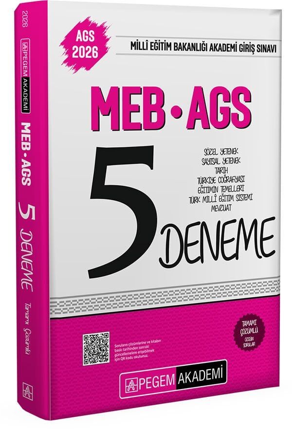 Pegem 2026 MEB-AGS Tüm Dersler 5 Deneme Çözümlü Pegem Akademi Yayınları